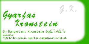 gyarfas kronstein business card